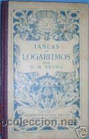 Libros de segunda mano: TABLAS DE LOGARITMOS, POR G.M. BRU&Ntilde;O. - Foto 1