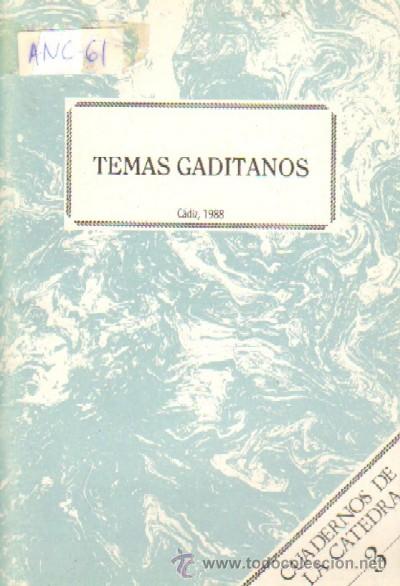 Libros de segunda mano: TEMAS GADITANOS (ANC-61)( FLAMEN P-3) - Foto 1
