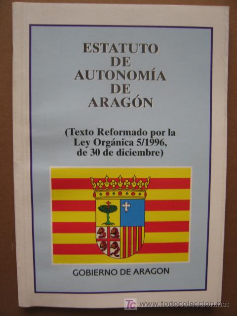 Libros de segunda mano: ESTATUTO DE AUTONOMIA DE ARAGON. Enero 1997 - Foto 1