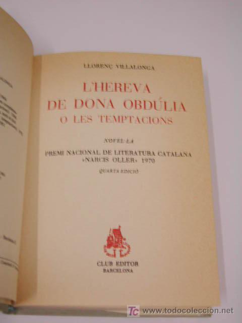 Libros de segunda mano: LHEREVA DE DONA OBDULIA de Lloren&ccedil; Villalonga - Foto 2