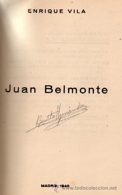 Libros de segunda mano: JUAN BELMONTE - VILA, ENRIQUE - A-TO-224 - Foto 1