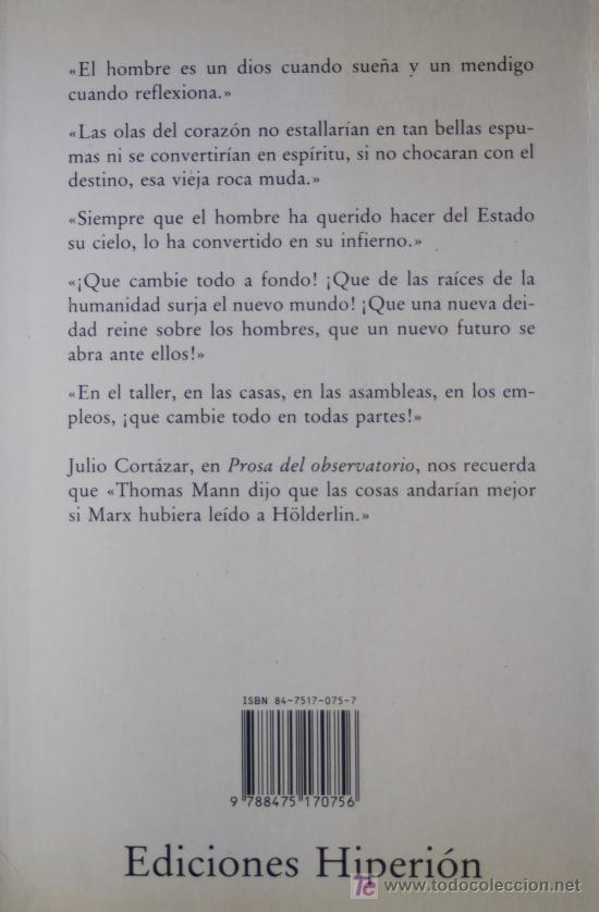 Libros de segunda mano: HIPERI&Oacute;N / FRIEDRICH H&Ouml;RDERLIN. A ESTRENAR. * NOVELA * - Foto 2