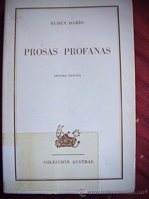 Libros de segunda mano: PROSAS PROFANAS. RUBEN DARIO - Foto 1