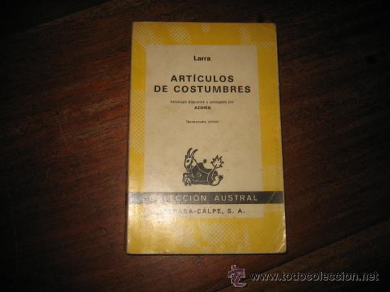 Libros de segunda mano: ARTICULOS DE CONSTUMBRES - Foto 1
