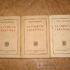 Libros de segunda mano: MARCELINO MENÉNDEZ PELAYO.- LA CIENCIA ESPAÑOLA (3 VOLS., COMPLETA).1953 - 1954. Lote 27575468