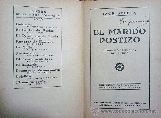 Libros de segunda mano: LL008.- EL MARIDO POSTIZO. JACK STEELE - Foto 2