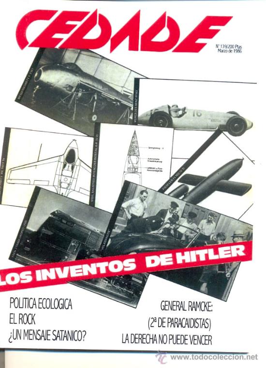 Libros de segunda mano: REVISTA CEDADE 139 LOS INVENTOS DE HITLER GASTOS DE ENVIO GRATIS NACIONALSOCIALISMO