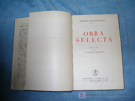 Libros de segunda mano: N.GONZALEZ RUIZ - OBRA SELECTA - EDITORIAL LABOR. - Foto 2