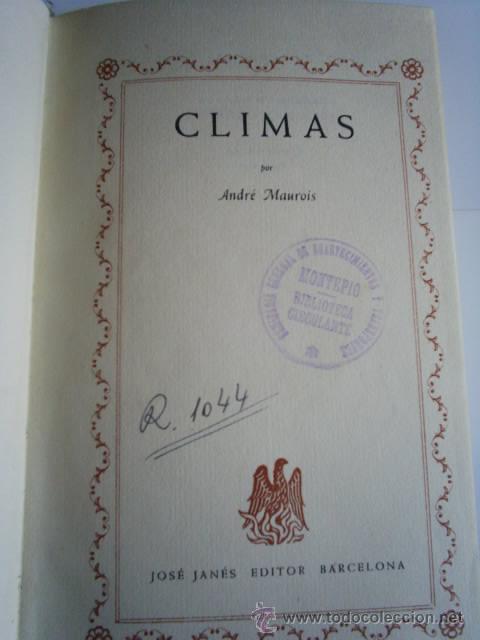Libros de segunda mano: climas,,de andre maurois - Foto 1