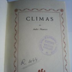 Libros de segunda mano: CLIMAS,,DE ANDRE MAUROIS