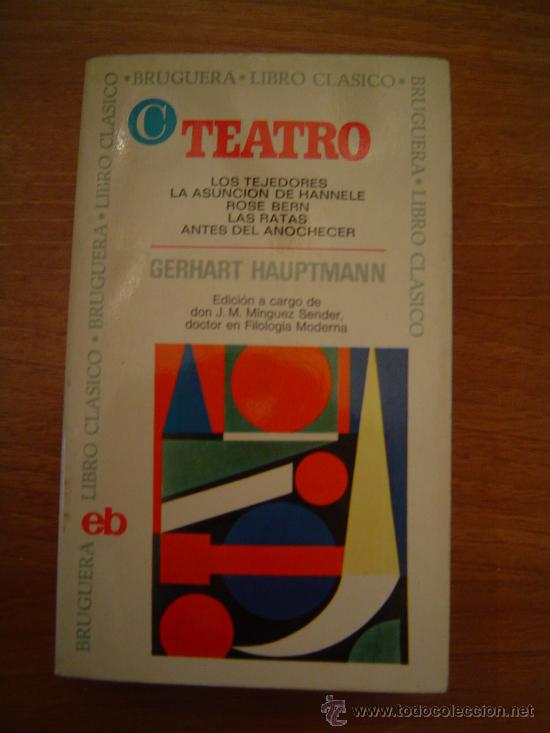 Libros de segunda mano: TEATRO  DE GERHART HAUPTMANN - Foto 1