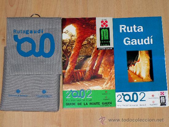 Libros de segunda mano: GU&Iacute;A DE LA RUTA GAUD&Iacute; 2002, EDICION FRANCESA. CON MAPA Y FUNDA RI&Ntilde;ONERA