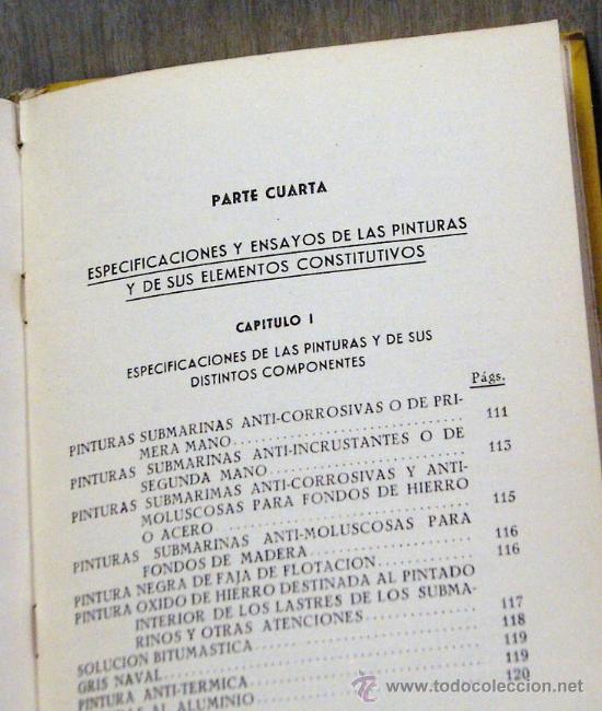 Libros de segunda mano: LL035.- MANUAL DE PINTURAS. EDITORIAL NAVAL 1944 - Foto 3