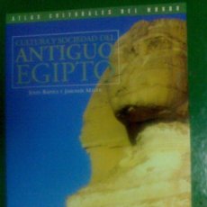 Libros de segunda mano: CULTURA Y SOCIEDAD DEL ANTIGUO EGIPTO. Lote 26837541