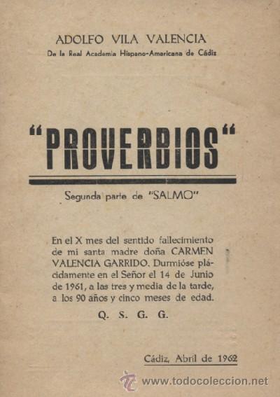 Libros de segunda mano: PROVERBIOS. A-CA-218 - Foto 1