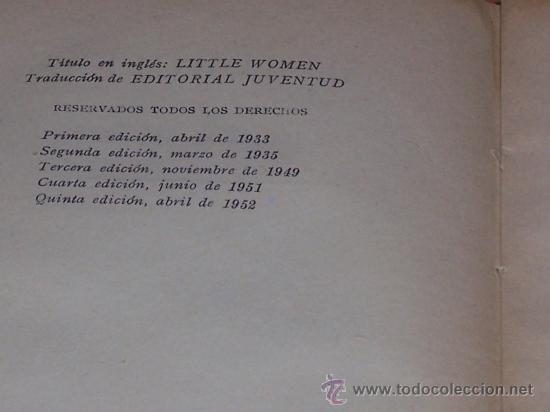 Libros de segunda mano: LIBRO MUJERCITAS DEL A&Ntilde;O 1952 ABRIL , EDITORIAL JUVENTUD . - Foto 4