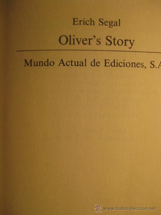 Libros de segunda mano: ERICH SEGAL - OLIVERS STORY - Foto 2