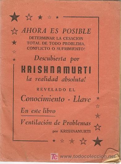 Libros de segunda mano: Ventilaci&oacute;n de problemas por Krishnamurti - 1947 - Foto 1