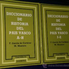 Libros de segunda mano: DICCIONARIO DE HISTORIA DEL PAIS VASCO. (2 TOMOS. OBRA COMPLETA). Lote 19744509
