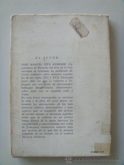 Libros de segunda mano: PITA ANDRADE Jos&eacute; Manuel: VEL&Aacute;ZQUEZ. - Foto 2