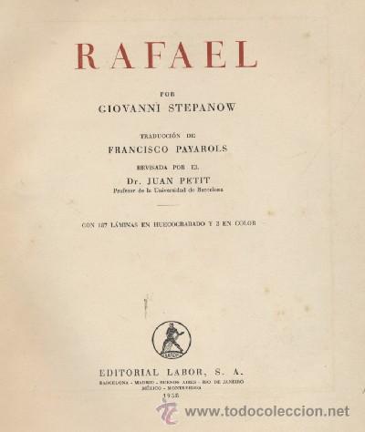 Libros de segunda mano: RAFAEL  (A/ ART- 304) - Foto 1