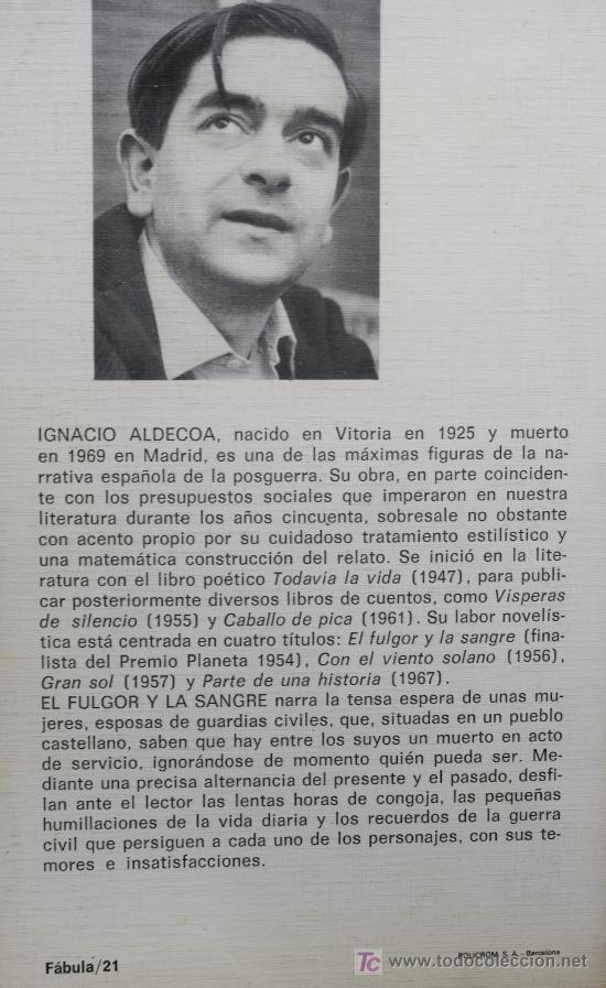 Libros de segunda mano: IGNACIO ALDECOA / EL FULGOR Y LA SANGRE. - Foto 2
