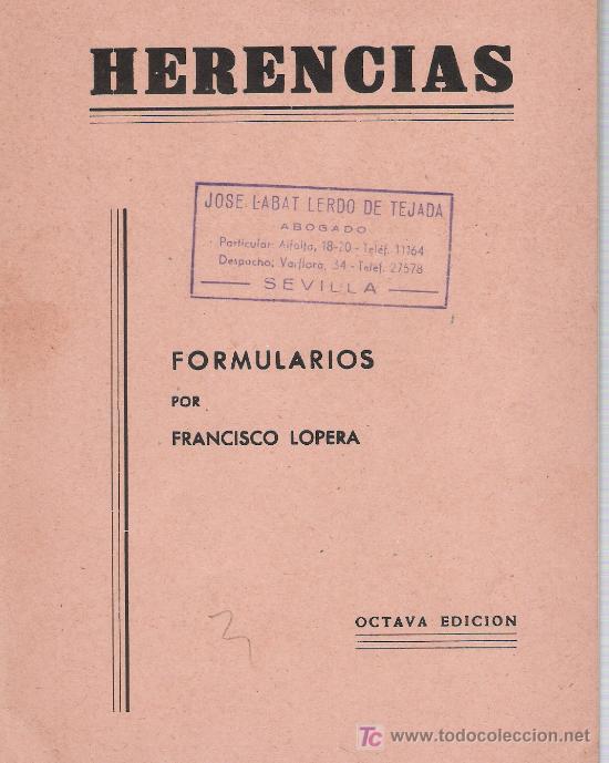 Libros de segunda mano: Herencias. Francisco Lopera 1958 - Foto 1