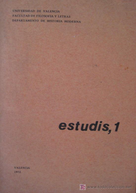 Libros de segunda mano: VV. AA. ESTUDIS 1 UNIVERSIDAD DE VALENCIA 1978 - Foto 2