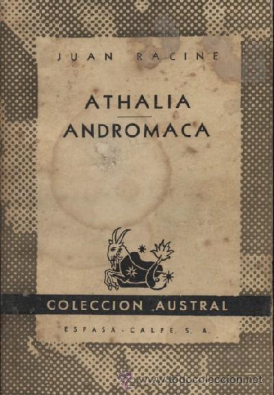 Libros de segunda mano: ATHALIA. ANDROMACA  (A/ AUSG- 050) - Foto 1