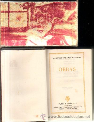 Libros de segunda mano: OBRAS. MAXENCE VAN DER MEERSCH.   A-PI-435 - Foto 1