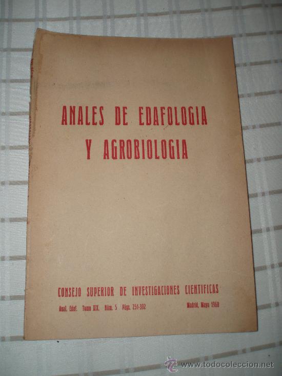 Libros de segunda mano: anales de edafologia y agrobiologia - Foto 1