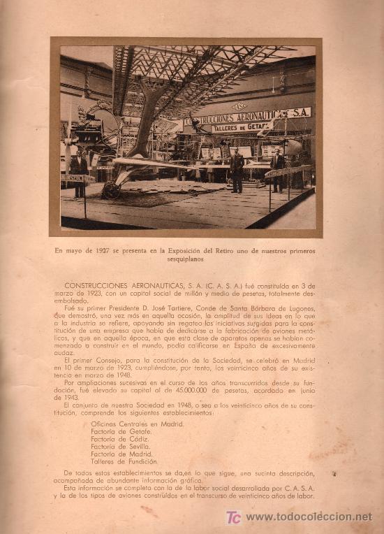 Libros de segunda mano: LIBRO CONSTRUCIONES AERONAUTICAS 1923-1948 - Foto 3