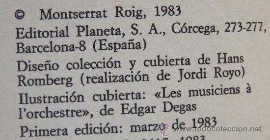Libros de segunda mano: La &oacute;pera cotidiana, de Montserrat Roig. Primera edici&oacute;n - Foto 3