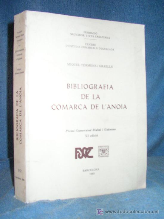 Libros de segunda mano: BIBLIOGRAFIA DE LA COMARCA DE LANOIA - TERMENS GRAELLS, MIQUEL. - Foto 1