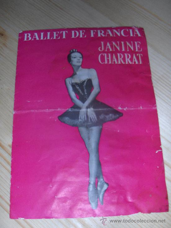 Libros de segunda mano: PROGRAMA DEL BALLET DE FRANCIA DE JANINE CHARRAT. TEATRO DE LA ZARZUELA. - Foto 1