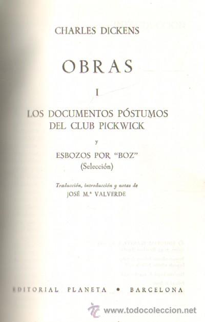 Libros de segunda mano: OBRAS. TOMO I. CHARLES DICKENS.   A-PI-446 - Foto 1