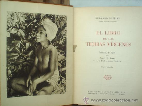 Libros de segunda mano: el libro de las tierras virgenes,1944, RUDYARD KIPLING EDITORIAL GILI - Foto 1