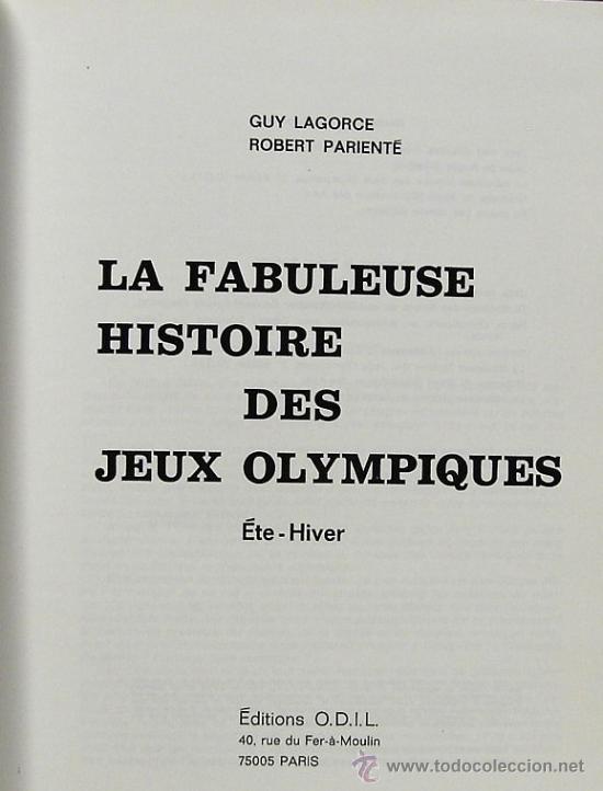 Libros de segunda mano: LL118. LA FABULEUSE HISTOIRE DES JEUX OLYMPIQUES (FRANCES) - Foto 2