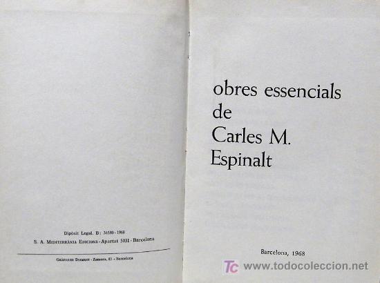 Libros de segunda mano: LL120. OBRES ESSENCIALS DE CARLES M. ESPINALT. EN CATALAN - Foto 3