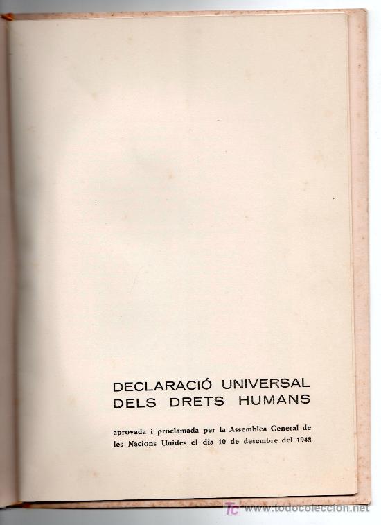 Libros de segunda mano: DECLARACIO UNIVERSAL DELS DRETS HUMANS 1948 - Foto 2