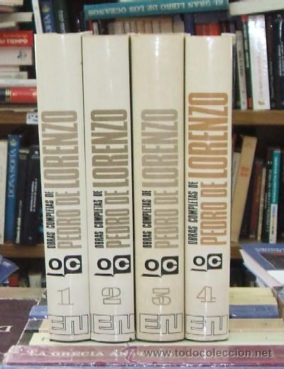 Libros de segunda mano: OBRAS COMPLETAS DE PEDRO DE LORENZO 4 TOMOS - Foto 1