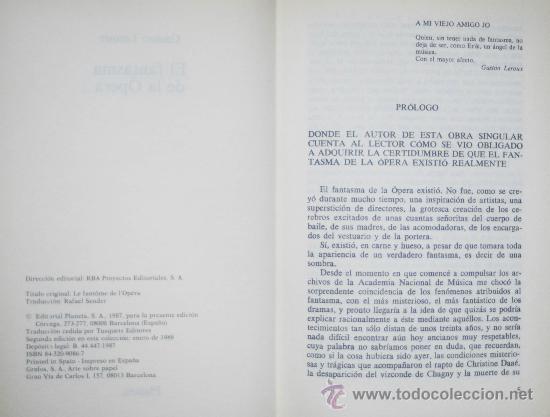 Libros de segunda mano: EL FANTASMA DE LA &Oacute;PERA / GASTON LEROUX. PLANETA. - Foto 2