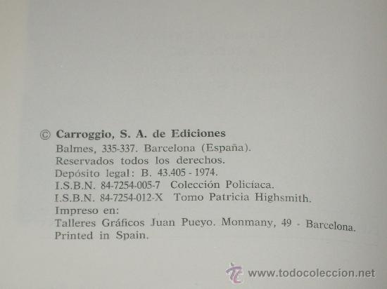 Libros de segunda mano: PATRICIA HIGHSMITH - Foto 6
