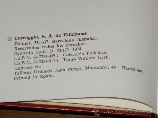 Libros de segunda mano: WILLIAM IRISH - Foto 5