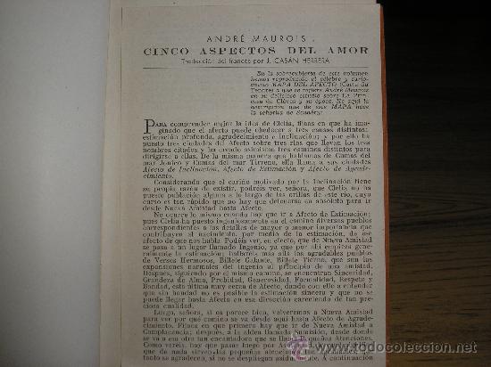 Libros de segunda mano: CINCO ASPECTOS DEL AMOR (ANDR&Eacute; MAUROIS) 1&ordf; ED. - Foto 5