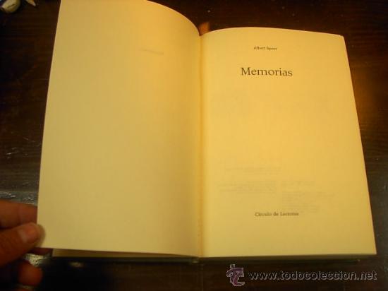 Libros de segunda mano: Memorias, Albert Speer, Ed. Circulo de Lectores, Barcelona, 1970 - Foto 2