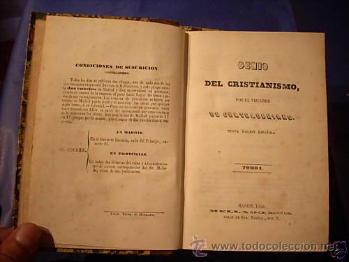 Libros de segunda mano: 1850 GENIO DEL CRISTIANISMO DE CHATEAUBRIAND - Foto 2
