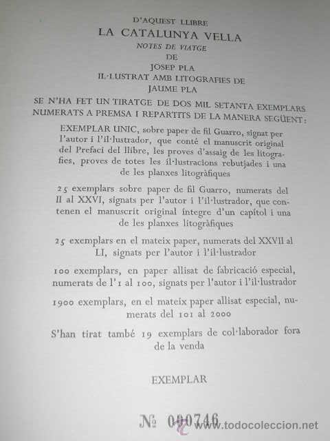 Libros de segunda mano: LA CATALUNYA VELLA. Notes de Viatge, de Josep Pla - Foto 2