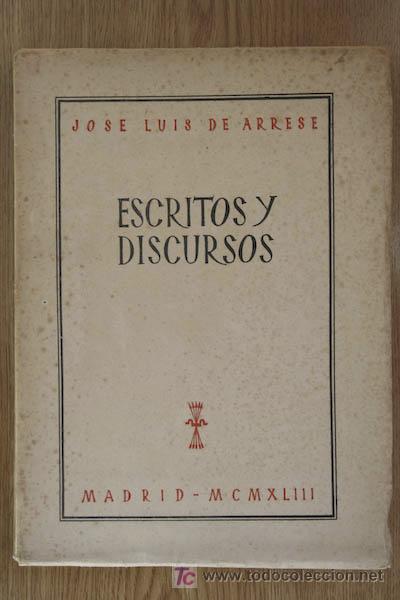 Libros de segunda mano: Escritos y discursos. Arrese (Jos&eacute; Luis de) - Foto 1