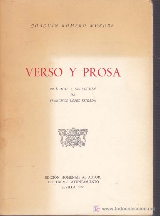 Libros de segunda mano: VERSO Y PROSA - Sevilla - Foto 1